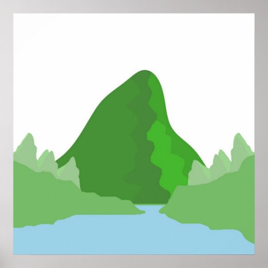 abstrakte Landschaftskunst Poster (Vorne)