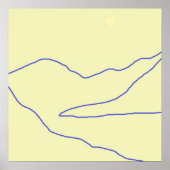 abstrakte Landschaftskunst Poster (Vorne)