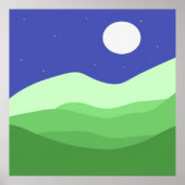 abstrakte Landschaftskunst Poster (Vorne)