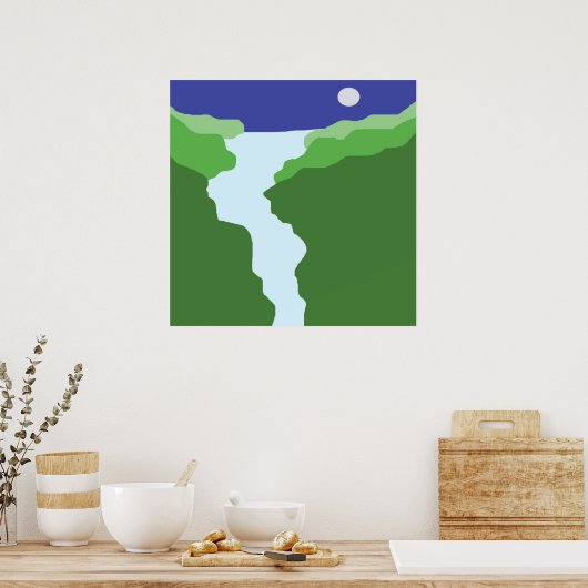 abstrakte Landschaftskunst Poster (Küche)