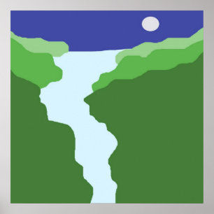 abstrakte Landschaftskunst Poster