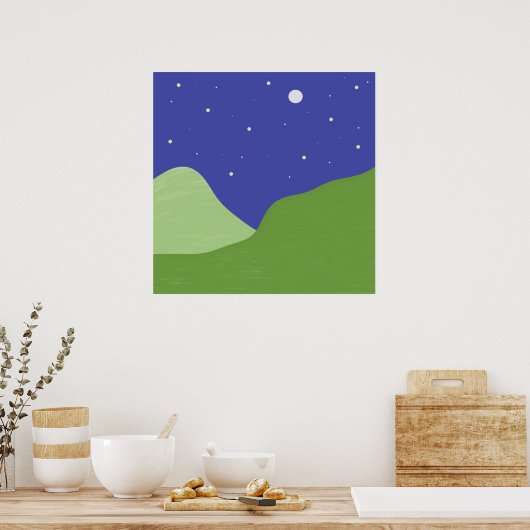 abstrakte Landschaftskunst Poster (Küche)