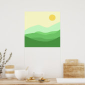abstrakte Landschaftskunst Poster (Küche)