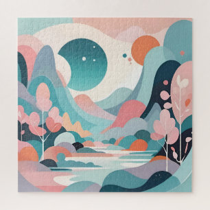 Abstrakte Landschaftskunst Puzzle