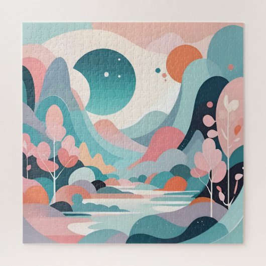 Abstrakte Landschaftskunst Puzzle (Vertikal)