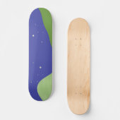 abstrakte Landschaftskunst Skateboard (Vorderseite)