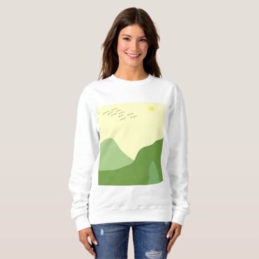 abstrakte Landschaftskunst Sweatshirt (Vorne ganz)