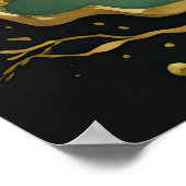 Abstrakte Landschaftsmalerei auf Wasserfarben III Poster (Ecke)