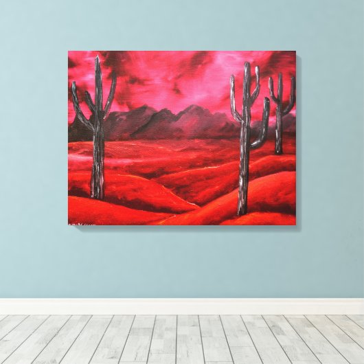 abstrakte Landschaftsmalerei im Südwesten Leinwanddruck (Insitu (Holzboden))