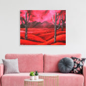 abstrakte Landschaftsmalerei im Südwesten Leinwanddruck (Insitu (Wohnzimmer))