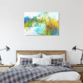 Abstrakte Landschaftsmalerei Impressionist 24x36 Leinwanddruck (Insitu (Schlafzimmer))