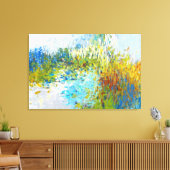 Abstrakte Landschaftsmalerei Impressionist 24x36 Leinwanddruck (Insitu (Wohnzimmer))