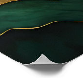 Abstrakte Landschaftsmalerei mit Aquarellfarbe Gol Poster (Ecke)