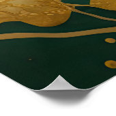 Abstrakte Landschaftsmalerei mit Aquarellfarbe Gol Poster (Ecke)