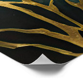 Abstrakte Landschaftsmalerei mit Aquarellfarbe Gol Poster (Ecke)