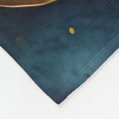 Abstrakte Landschaftsmalerei Wasserfarbe Goldbaum Fleecedecke (Ecke)