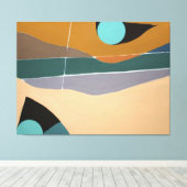 Abstrakte Landschaftsölgemälde Leinwand drucksvoll (Insitu (Holzboden))