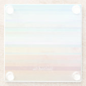 Abstrakte Landschaftsstreifen und Ihre Worte Glasuntersetzer (Rückseite)