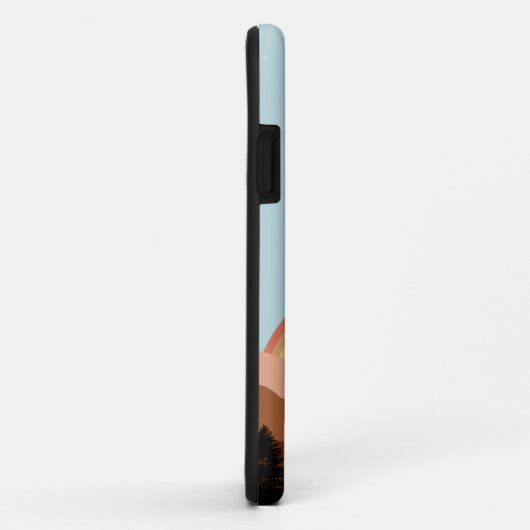 Abstrakte Landschaftswälder Bäume Regenbogen & Vög Case-Mate iPhone Hülle (Hinten/Rechts)