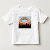 Abstrakte Landschaftswälder Bäume Regenbogen & Vög Kleinkind T-shirt (Vorderseite)