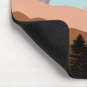 Abstrakte Landschaftswälder Bäume Regenbogen & Vög Mousepad (Ecke)