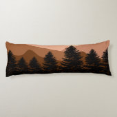 Abstrakte Landschaftswälder Bäume Regenbogen & Vög Seitenschläferkissen (Rückseite)