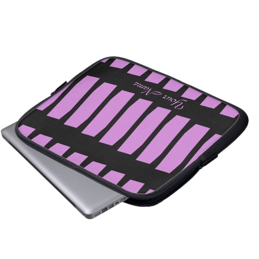 Abstrakte Laptop-Computer Hülse, Fuschia u. Laptopschutzhülle (Vorne Knopf)