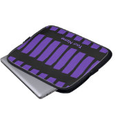 Abstrakte Laptop-Computer Hülse, lila u. schwarz Laptopschutzhülle (Vorne Knopf)