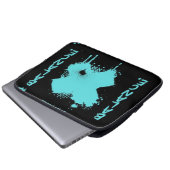 Abstrakte Laptop-Hülle - Moderner Cyberpunk Laptopschutzhülle (Vorne Knopf)