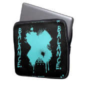 Abstrakte Laptop-Hülle - Moderner Cyberpunk Laptopschutzhülle (Vorderseite Links)