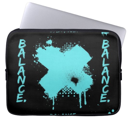 Abstrakte Laptop-Hülle - Moderner Cyberpunk Laptopschutzhülle (Vorderseite)