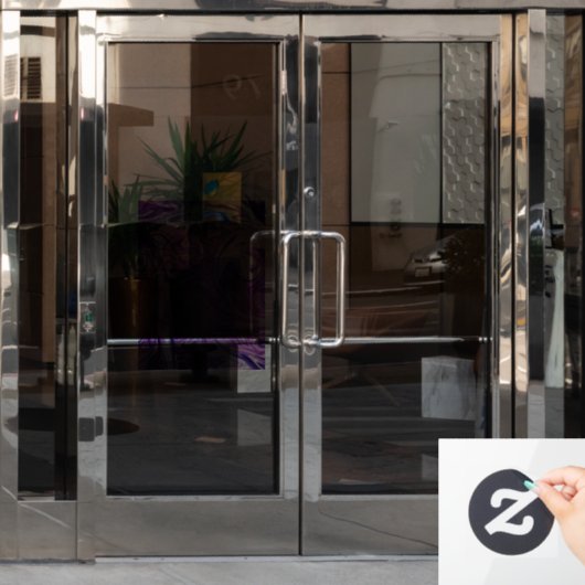 Abstrakte Lava Fensteraufkleber (Büro Tür)