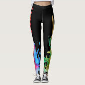 Abstrakte Lava Lava Lamp Leggings (Vorderseite)