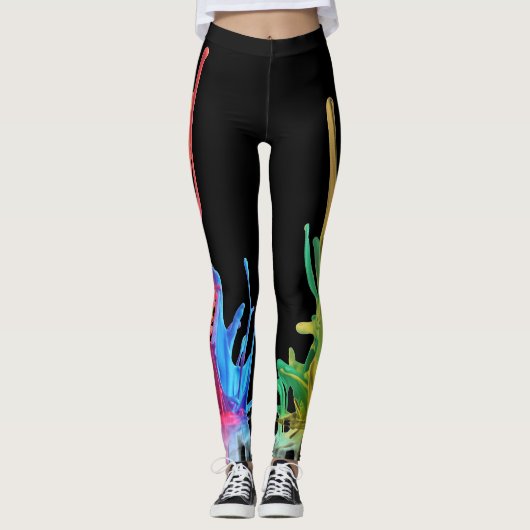 Abstrakte Lava Lava Lamp Leggings (Vorderseite)
