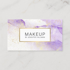 Abstrakte Lavendelfarbe mit Imitaten Goldstaub Visitenkarte