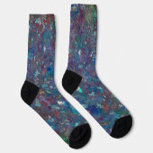 Abstrakte Lavendelsocken Socken (Rechts)