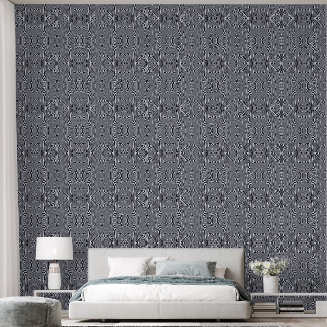 Abstrakte Lavendelstreifen Tapete (Schlafzimmer)