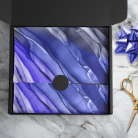 Abstrakte Layered Krawatte Färben Multi-Blue Craft
