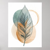 Abstrakte Leaf Art Poster (Vorne)