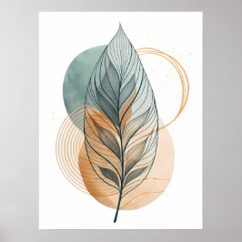 Abstrakte Leaf Art Poster