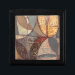 Abstrakte Leaf-Malerei von Norman Wyatt Geschenkbox<br><div class="desc">Dieses Gemälde von Norman Wyatt wird von abstrakten Blumenmustern bevölkert. Die dunkle Färbung des Stückes hilft den vergoldeten Portionen noch mehr Pop und verleiht der Arbeit Leben. Das wäre ein großes Geschenk für jemanden,  der zeitgenössische Kunst Liebe!</div>