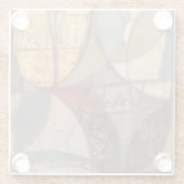 Abstrakte Leaf-Malerei von Norman Wyatt Glasuntersetzer (Rückseite)