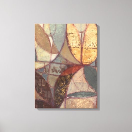 Abstrakte Leaf-Malerei von Norman Wyatt Leinwanddruck (Vorderseite)