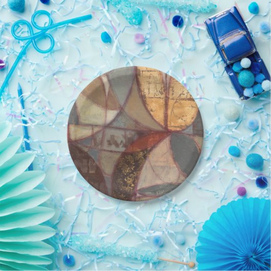 Abstrakte Leaf-Malerei von Norman Wyatt Pappteller (Party)