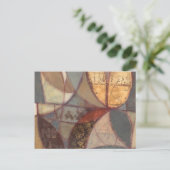 Abstrakte Leaf-Malerei von Norman Wyatt Postkarte (Stehend Vorderseite)