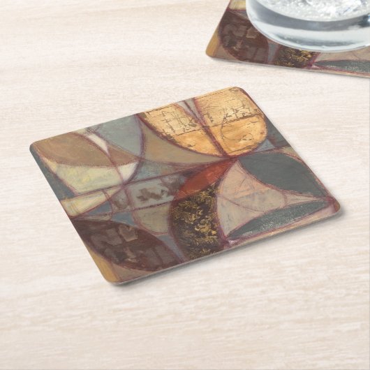 Abstrakte Leaf-Malerei von Norman Wyatt Rechteckiger Pappuntersetzer (angewinkelt)