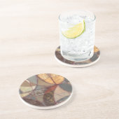 Abstrakte Leaf-Malerei von Norman Wyatt Sandstein Untersetzer (Seite)