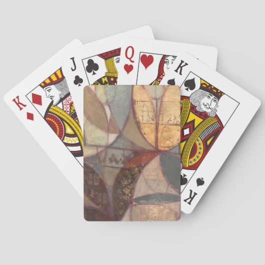 Abstrakte Leaf-Malerei von Norman Wyatt Spielkarten (Rückseite)