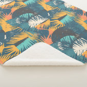 Abstrakte Leaf-Muster-Decken Sherpadecke (3/4)