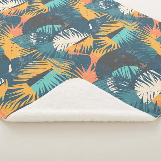 Abstrakte Leaf-Muster-Decken Sherpadecke (3/4)